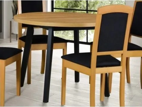 Okrúhly jedálenský stôl Norveg 100 cm, dub artisan/čierny%