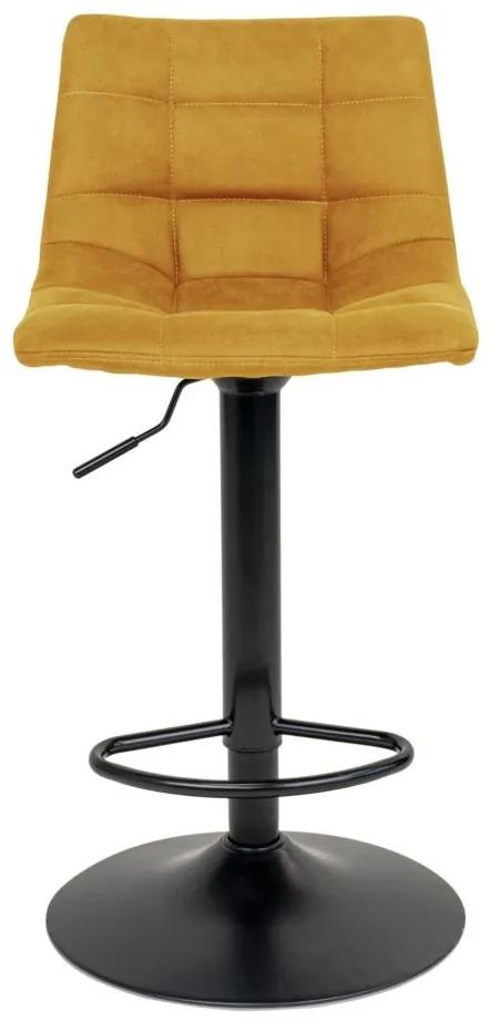 Dizajnová barová stolička Dominik horčicová