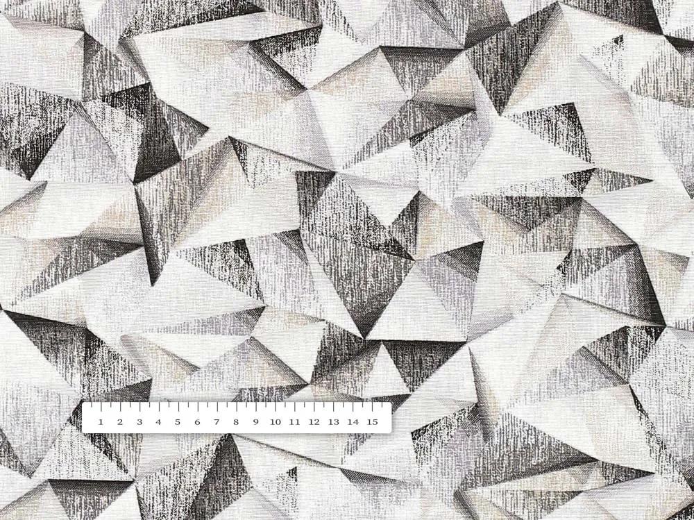 Biante Dekoračný obdĺžnikový obrus Porto PRT-008 Sivo-béžové kryštály 100x140 cm