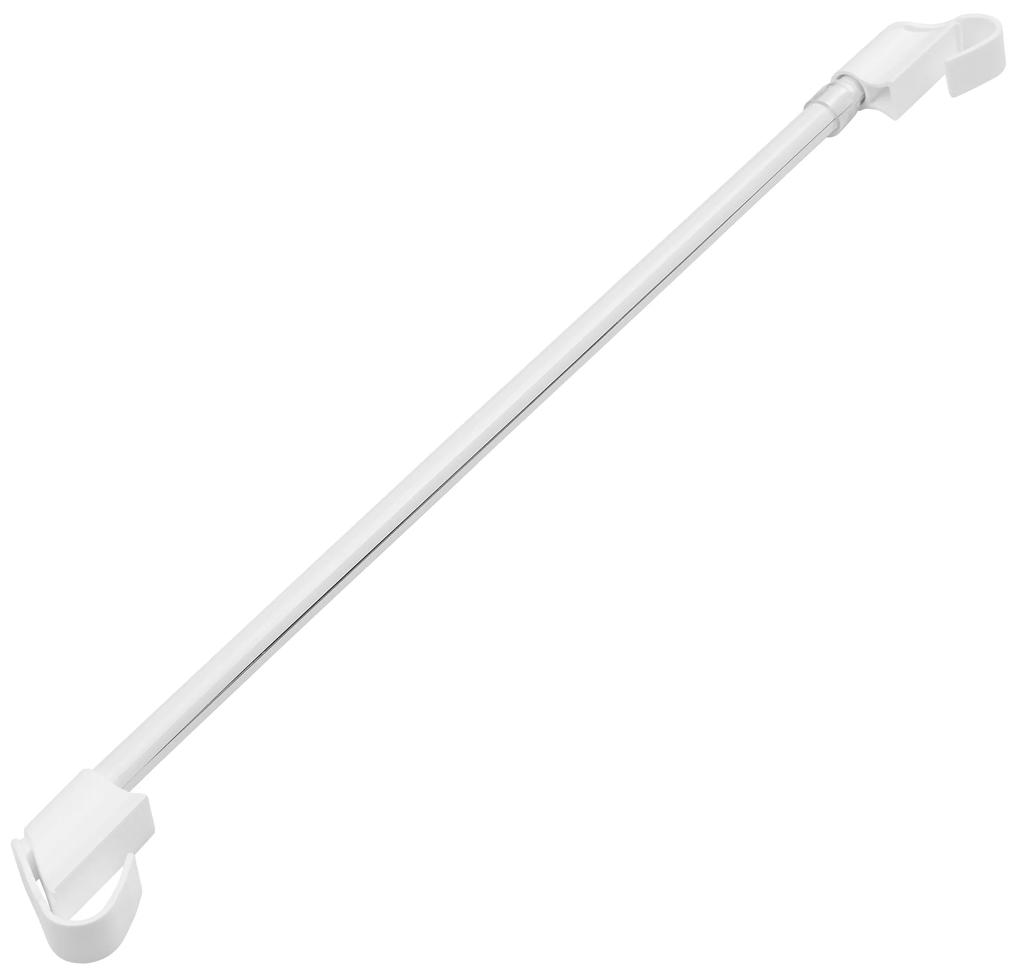 Dekodum Plastová Mini záclonová tyč teleskopická / Vitrážka 45-75 cm Biela