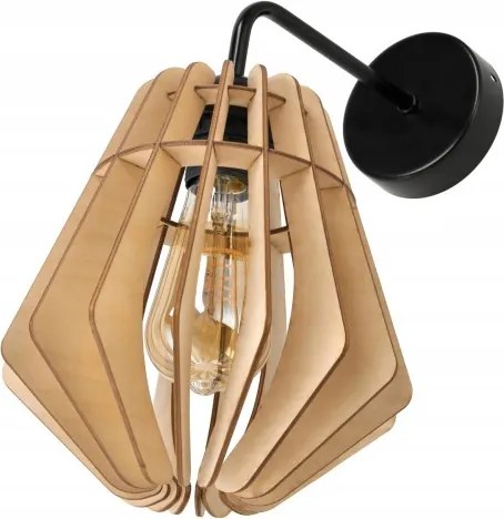 Nástenné LED svietidlo 1x E27 LOFT edison drevené