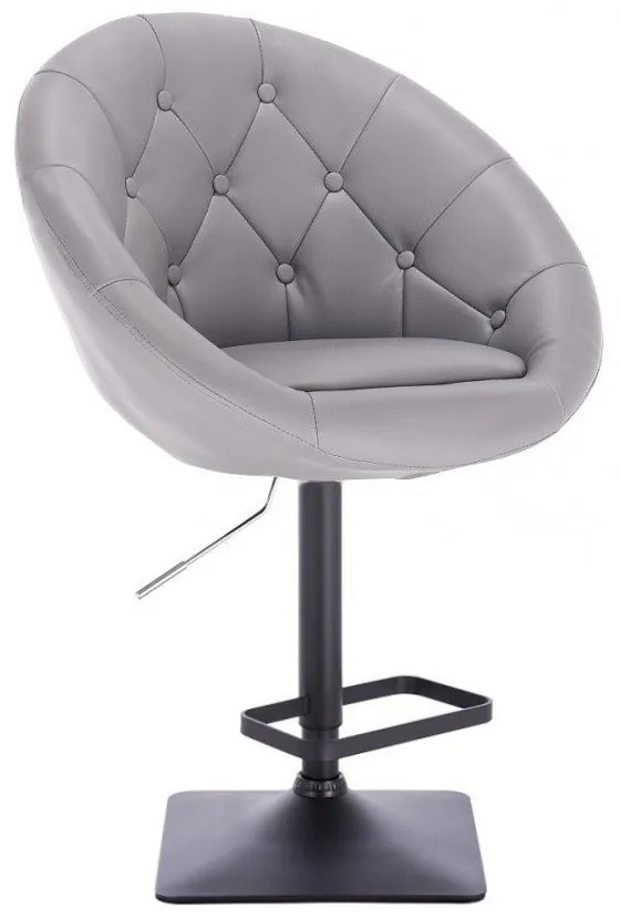 LuxuryForm DESIGN Barová stolička VERA na čiernej hrantej podstave - šedá