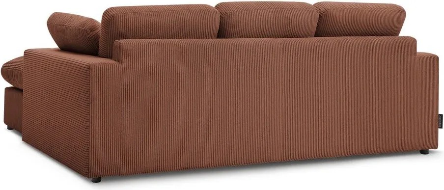 Oranžová menčestrová rohová pohovka Belair – Bobochic Paris