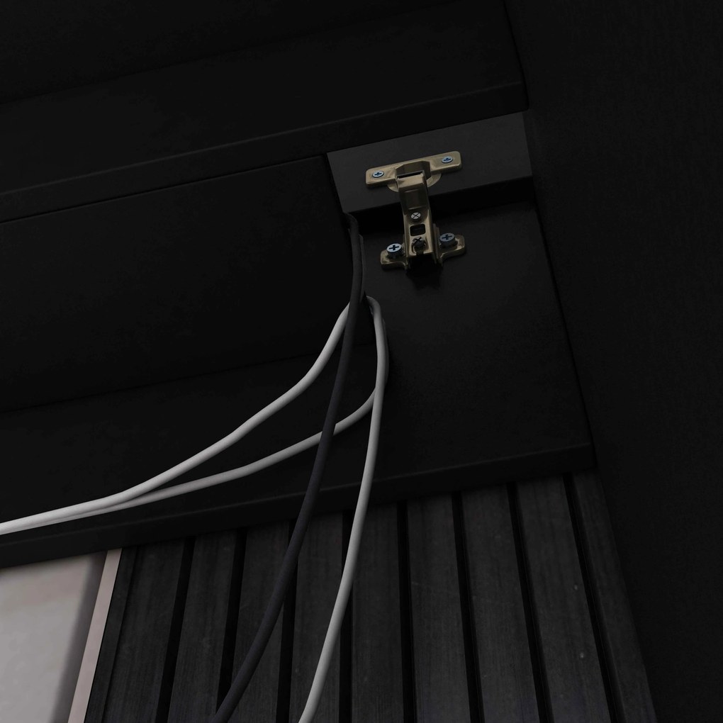 AKCIA Písací stôl NEVY 120x60 cm, čierny II. akosť