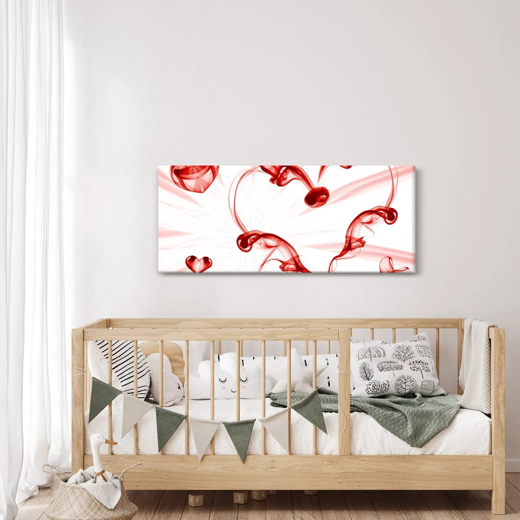 Obraz srdca z dymu (120x50 cm)