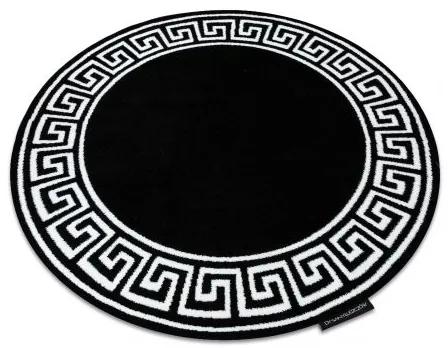 Okrúhly koberec HAMPTON Grecos Grécky , čierna Veľkosť: kruh 120 cm