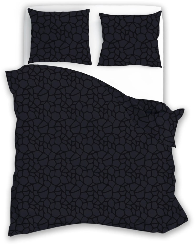 Povlečení z mikrovlákna SATYN 004 160x200 cm + 2x 70x80 cm černé