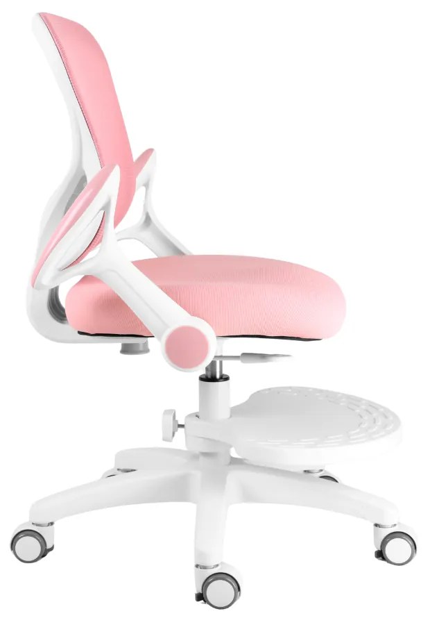 Detská rastúca stolička Neoseat JUNI 007 — látka, prateľný poťah, ružová