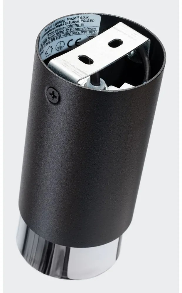 Stropné svietidlo v čierno-striebornej farbe Crown – Sollux