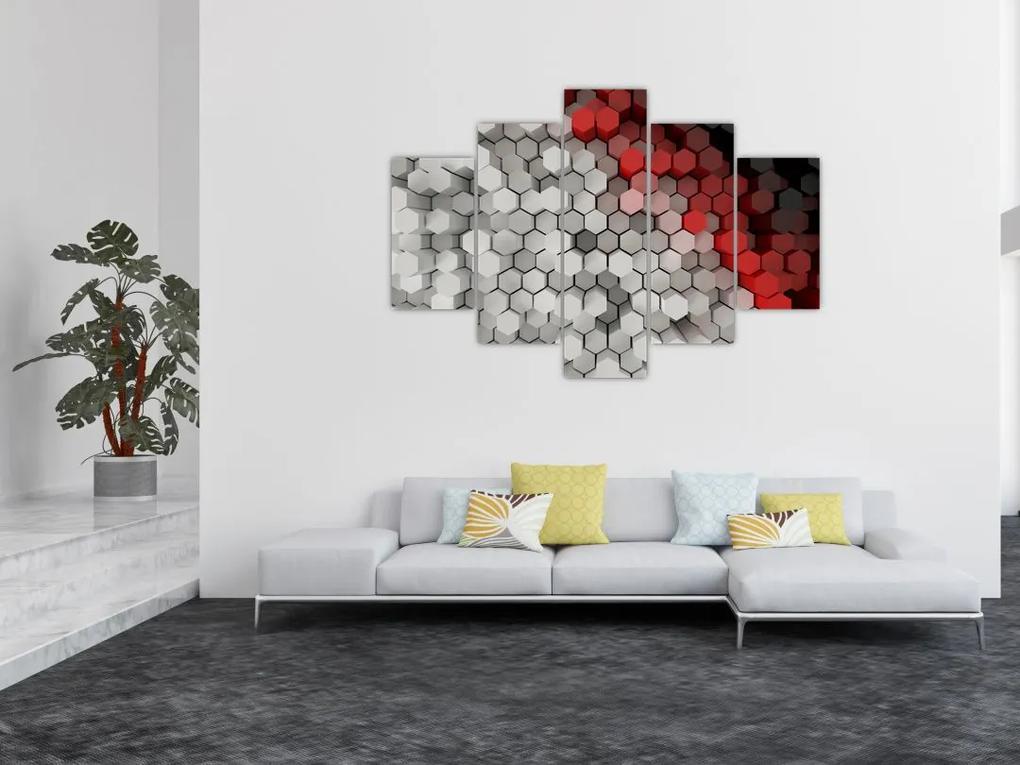 Obraz - 3D hexagóny (150x105 cm)