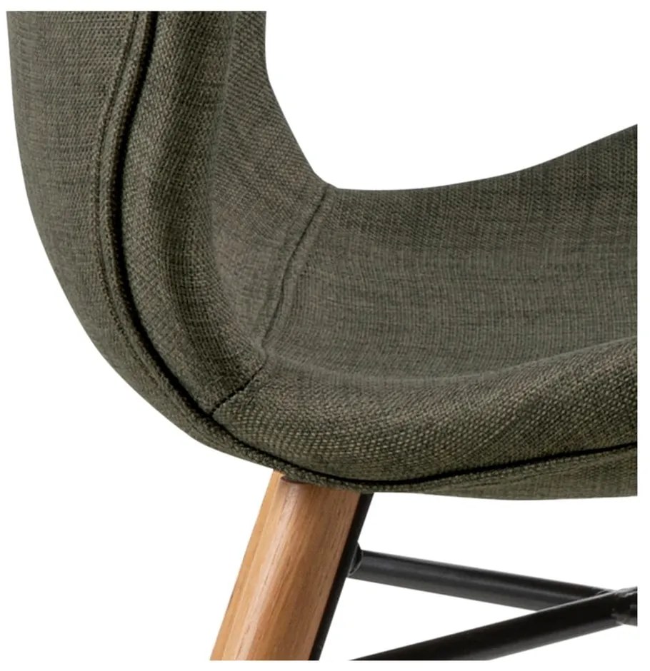 Zelené čalúnené jedálenské stoličky v súprave 2 ks Batilda – Actona