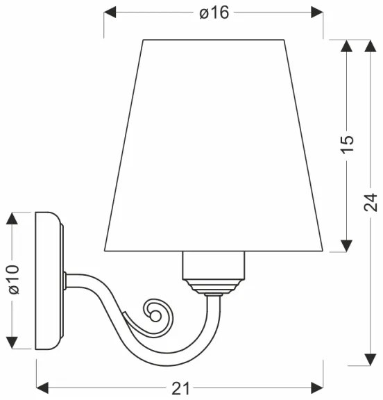 Nástenná lampa FIREZ 1xE27/40W/230V biela/šedá