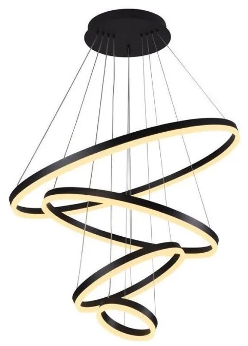 LED Stmievateľný luster na lanku LED/165W/230V 3000-6500K + diaľkové ovládanie