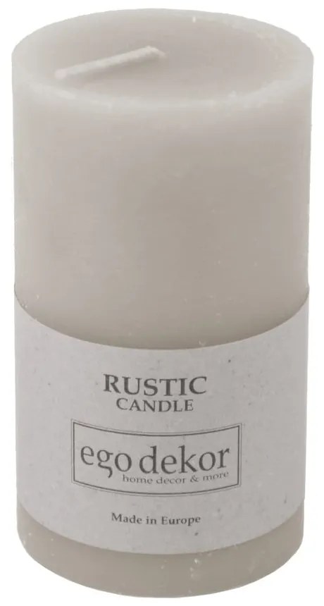Hnedá sviečka Rustic candles by Ego dekor Rust, doba horenia 38 h