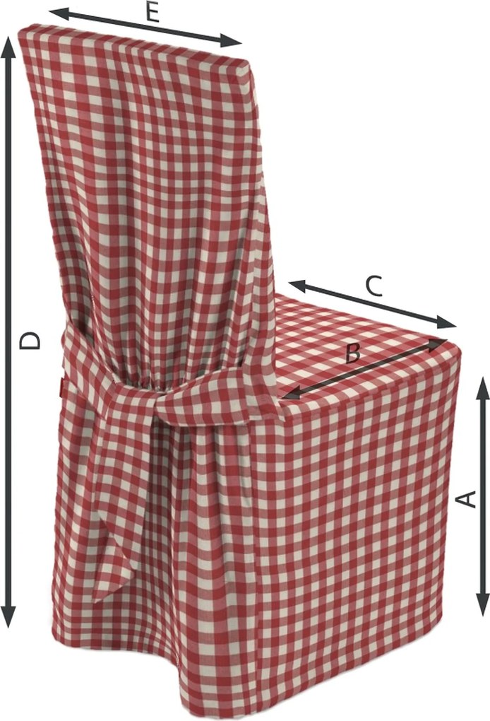 Návlek na stoličku farba produktu červená látka vzorované