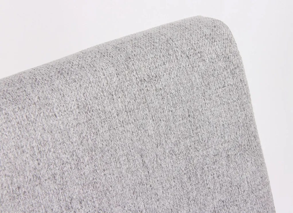 Jedálenská stolička s prešitím Kiki, svetlo šedá látka