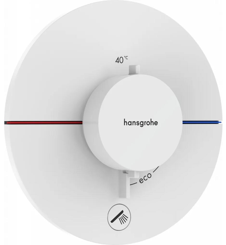 Hansgrohe ShowerSelect Comfort S - Termostat pod omietku pre 1 spotrebič a ďalší výtok, biela matná 15562700