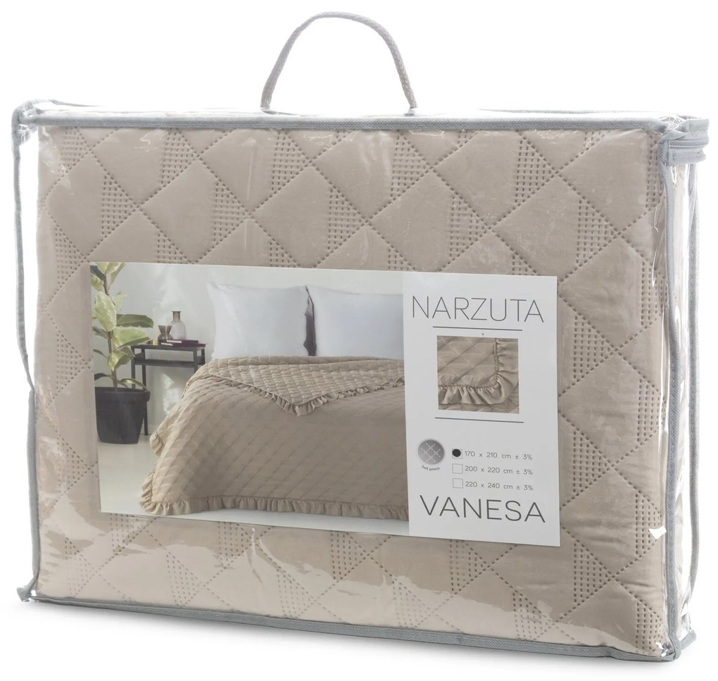 PREHOZ NA POSTEĽ VANESA 170X210 CM BÉŽOVÝ