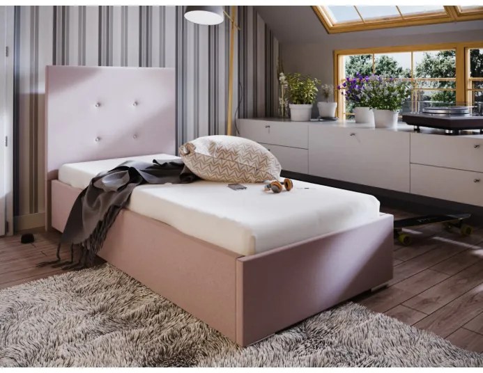 Jednolôžková posteľ 80x200 FLEK 1 - ružová