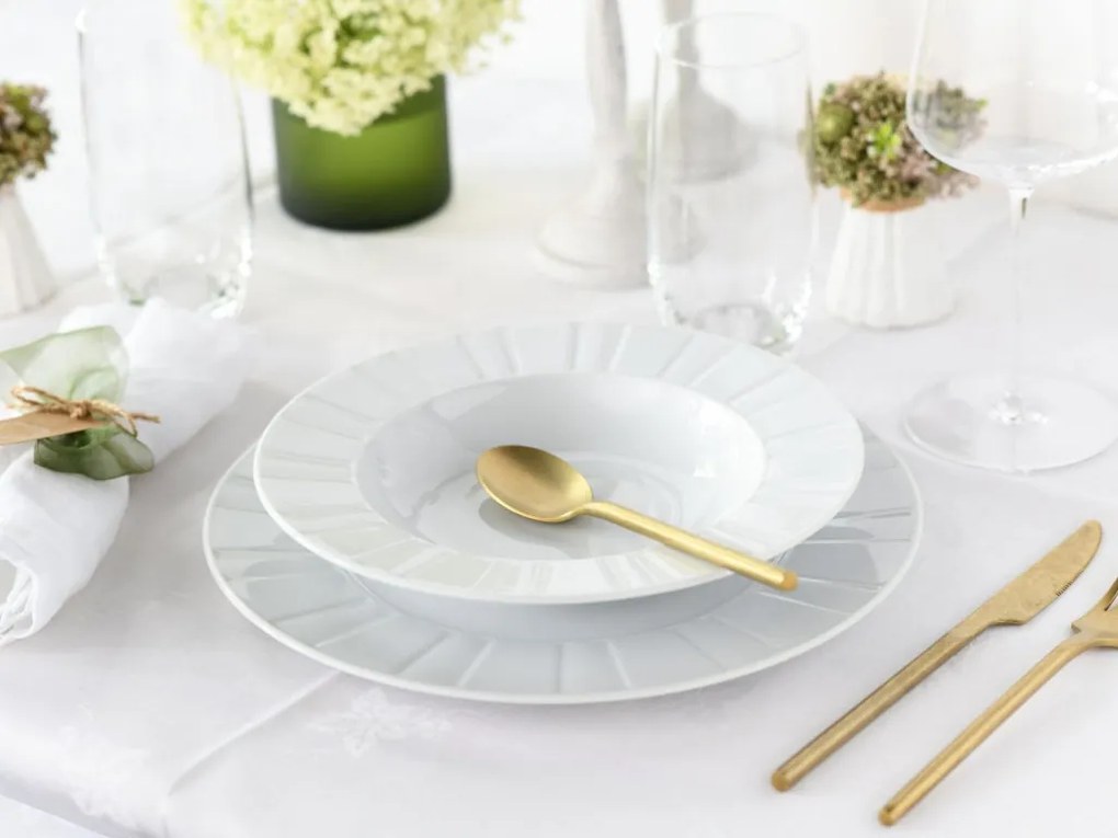 Jedálenský servis (12 dielov) Barcelona, biely