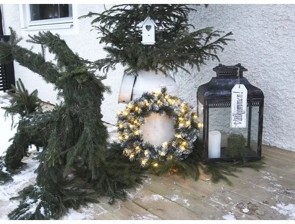 Eglo 410932 - LED Vonkajší vianočný veniec EDMONTON 30xLED/0,064W/3/230V IP44