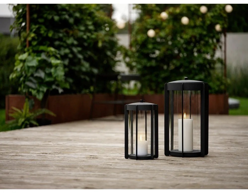 Čierny LED lampáš na USB (výška 35 cm) Firefly – Zone