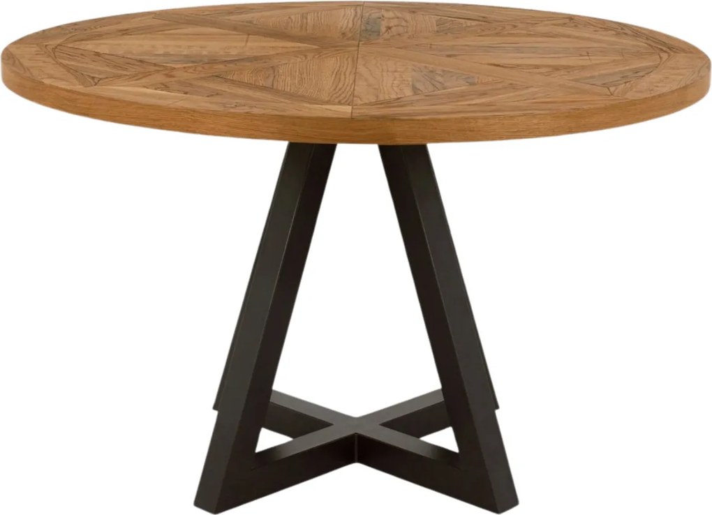Jedálenský stôl Indus 125 cm z masívu dub prírodný/grafit