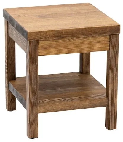 Stolička s poličkou Naturel Country 40x46x40 cm palisander COUNTRYST40PA