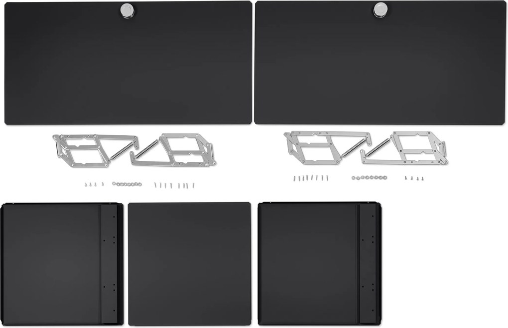 Doplnková súprava kovových výklopných dvierok »CN3«, čierna