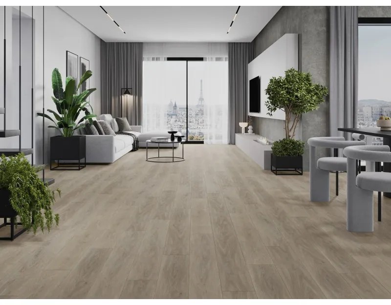 Mexen Parkland, vinylová podlaha 1240x182 mm SPC 6,5 mm, IXPE 1,5 mm, 4-stranná V-drážka, dub, F1024-1240-182-505-4V1-01