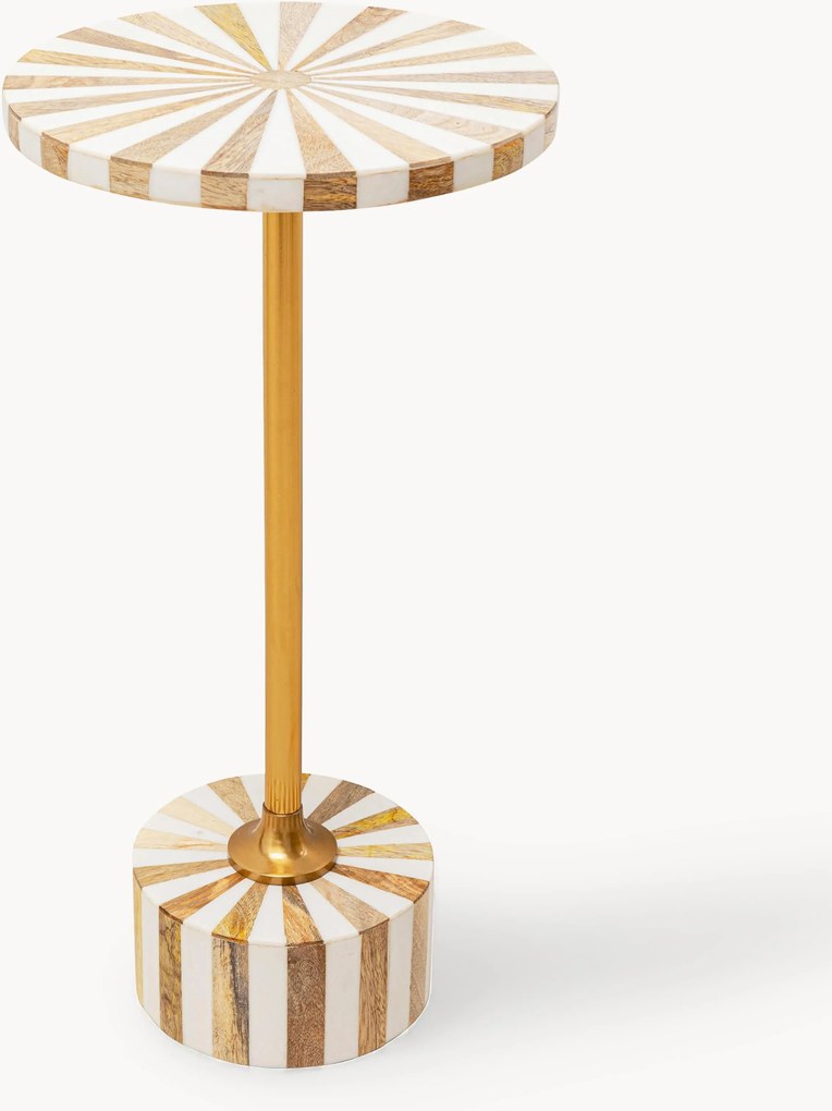 Ručne vyrobený okrúhly pomocný stolík Domero