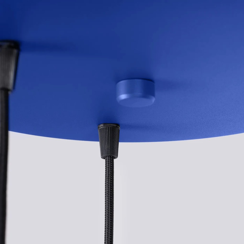 Závesné svietidlo Estria, 3x biele kovové tienidlo, bl, o