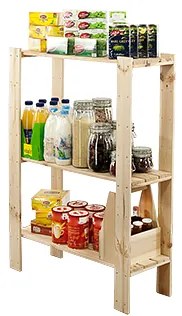 DREVENÝ REGÁL Maxi 3L 115x80x30 - BOROVICA