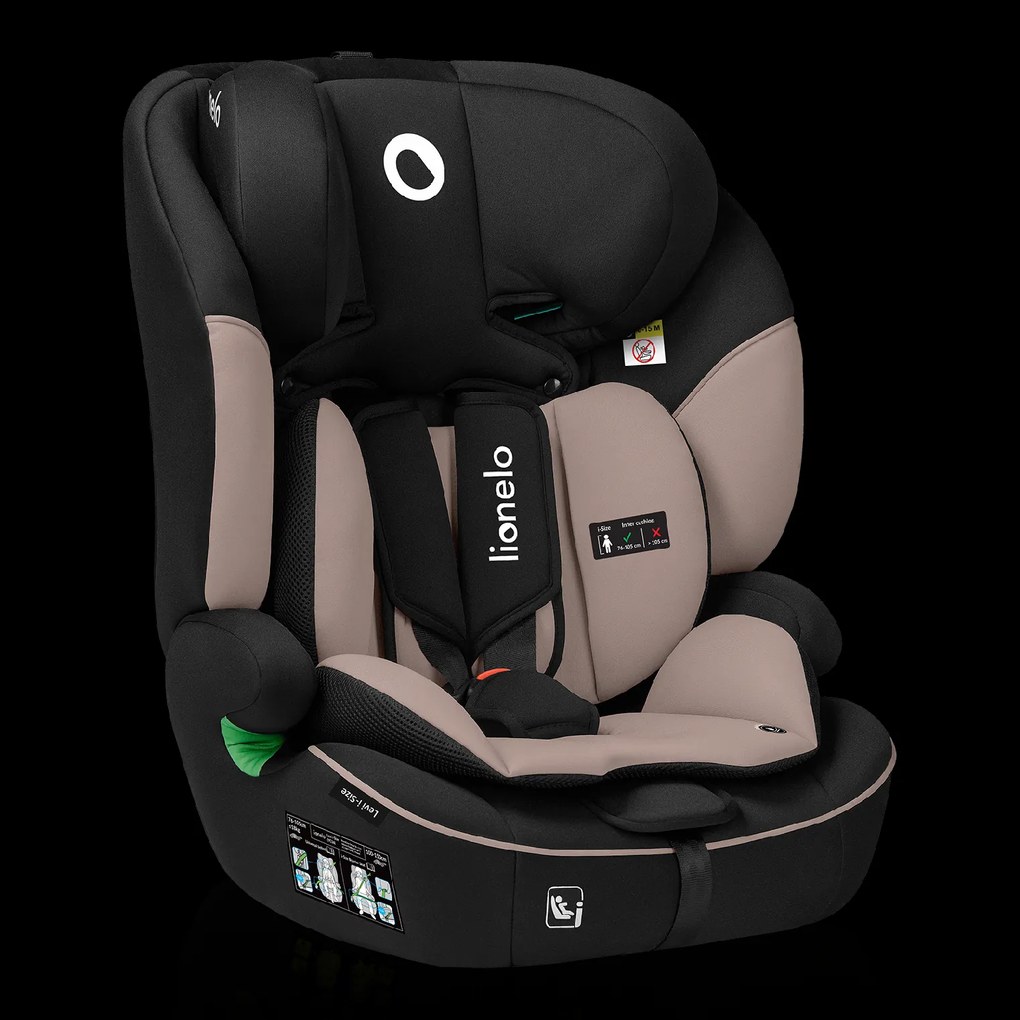 Autosedačka Lionelo Levi I-Size 76 - 150 cm Farba: Black Grey