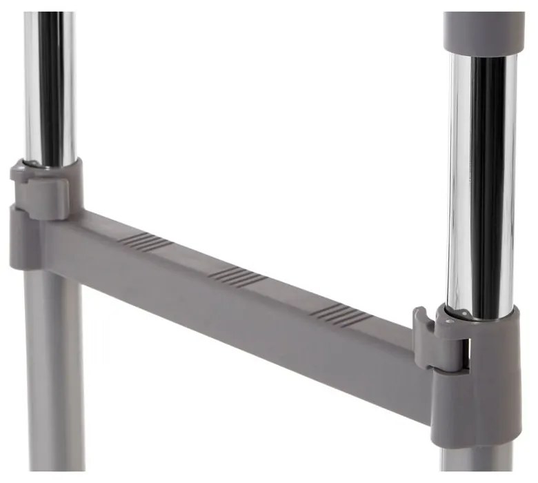 Kovový teleskopický/pojazdný stojan na oblečenie v striebornej farbe – Premier Housewares