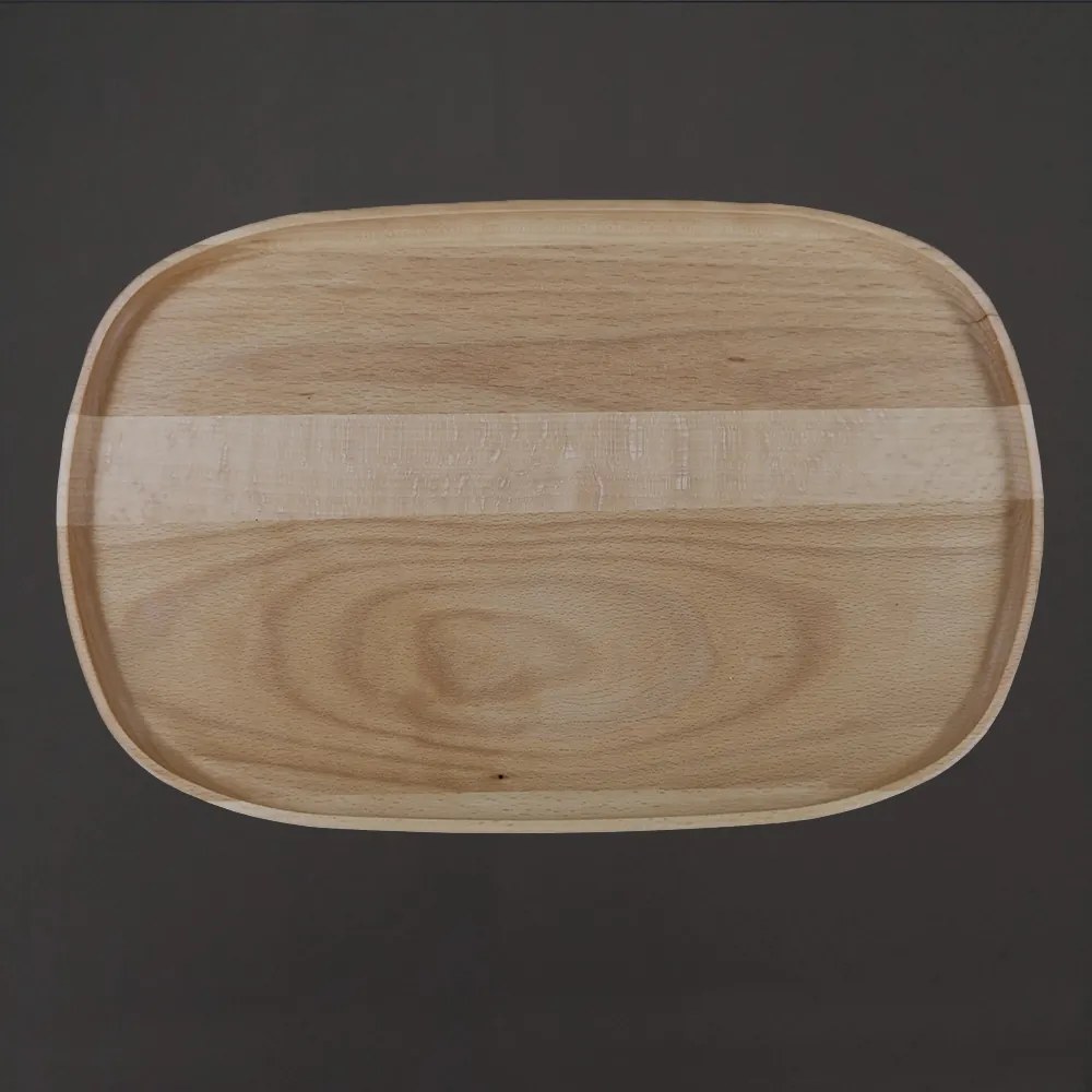 AMADEA Drevený podnos, masívne drevo, 31 cm