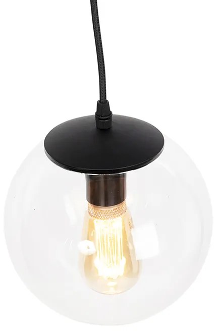 Moderné závesné svietidlo priehľadné 20 cm - Pallon