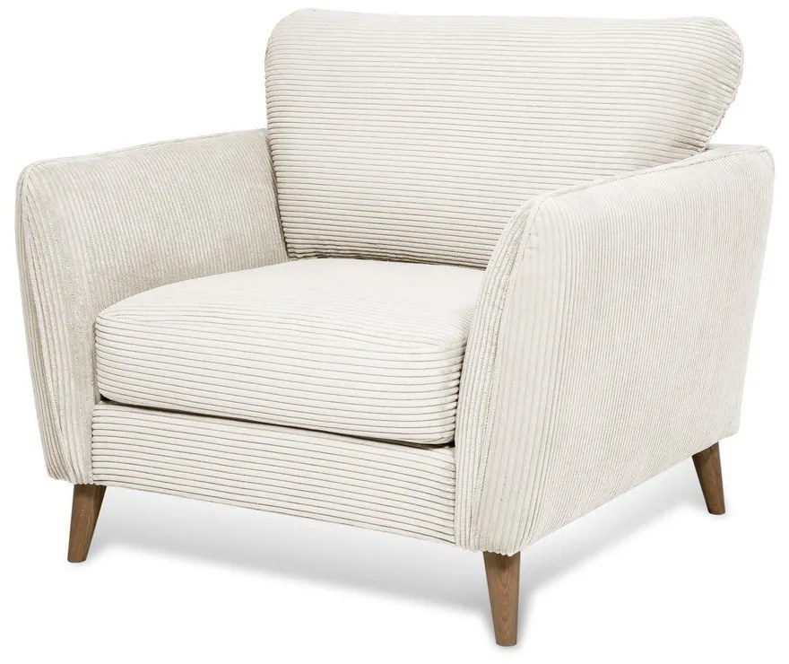 Biele menčestrové kreslo Paris – Scandic