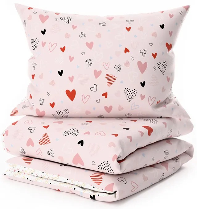 Krepové obliečky do postieľky Renforcé LOVITA ružové Rozmer obliečky: 45 x 65 cm | 90 x 140 cm