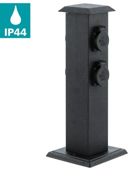 EGLO 93426 - Vonkajší záhradný stĺpik so zásuvkami SCHUKO IP44