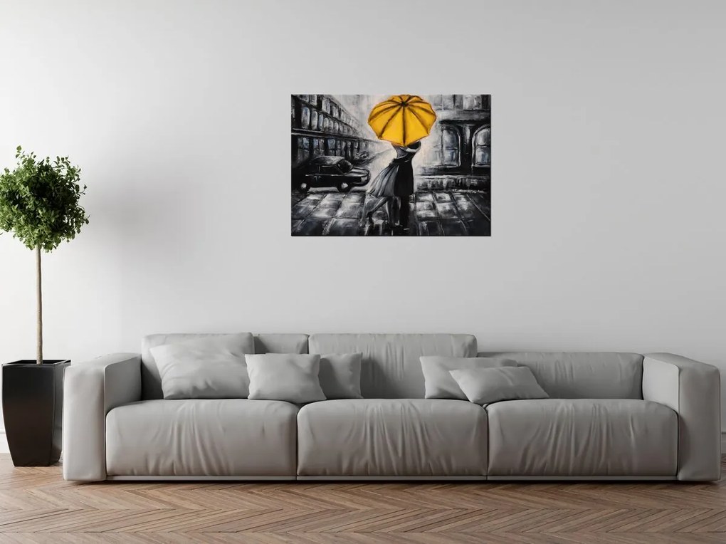 Gario Obraz na plátne Žltý bozk v daždi Rozmery: 90 x 60 cm