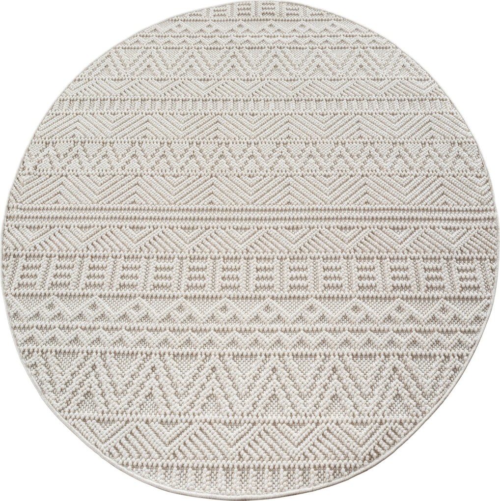 Kusový koberec Helix 2202 cream kruh, 80x80, béžová, chodba / predsieň, Ayyildiz