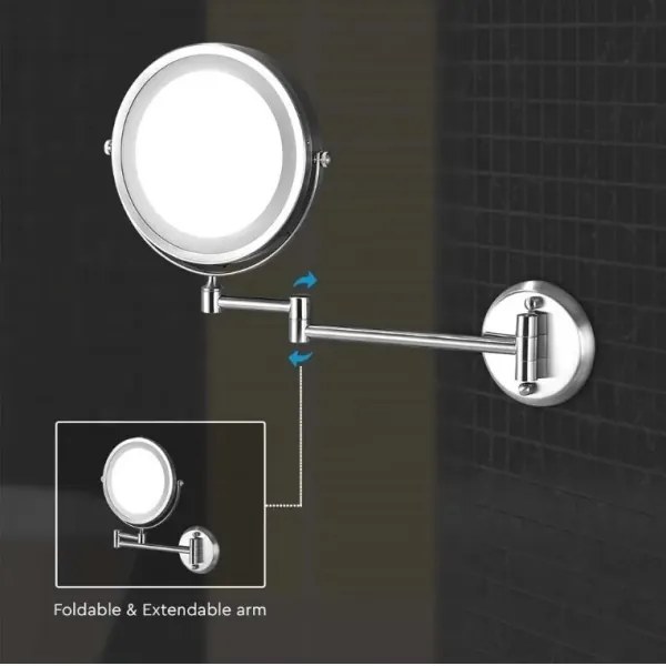 LED Nástenné kosmetické zrkadielko LED/3W/6V 4xAA IP44