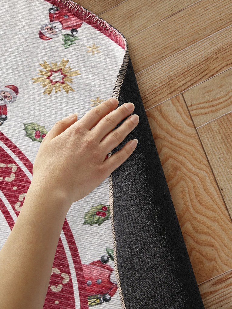 Kusový koberec Villeroy & Boch Toy's delight 106273 Cream, Red kruh, 160x160 (priemer) kruh, červená, obývacia izba, Villeroy & Boch