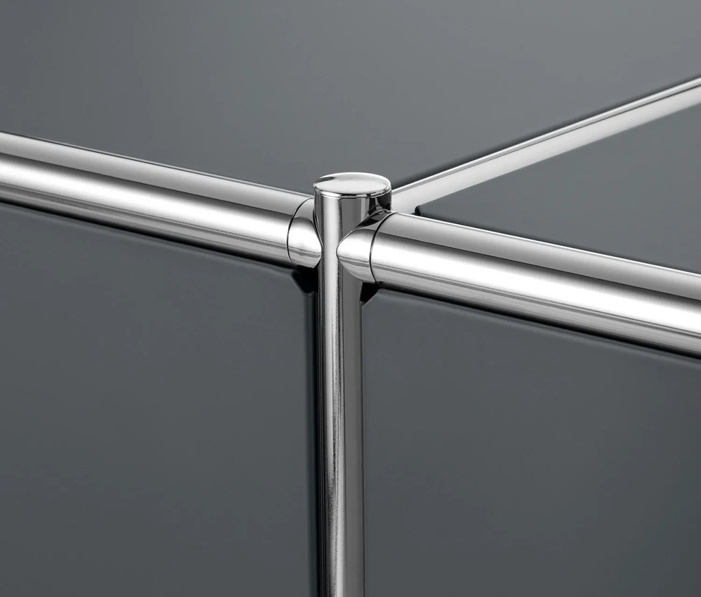 Kovová odkladacia skrinka »CN3« s nastaviteľnými výklopnými priehradkami, sivá