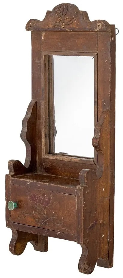 Nástenné zrkadlo s dreveným rámom 17,5x43 cm Sehar – Bloomingville