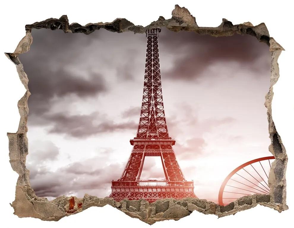 Fototapeta díra na zeď 3D Eiffelova veža v paríži nd-k-76327253