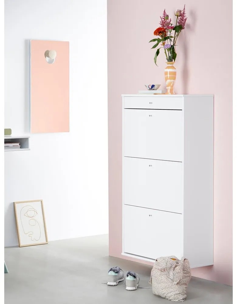 Biela skrinka na topánky Mistral White