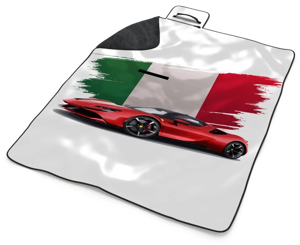 Sablio Plážová deka Ferrari Talianska vlajka: 200x140 cm