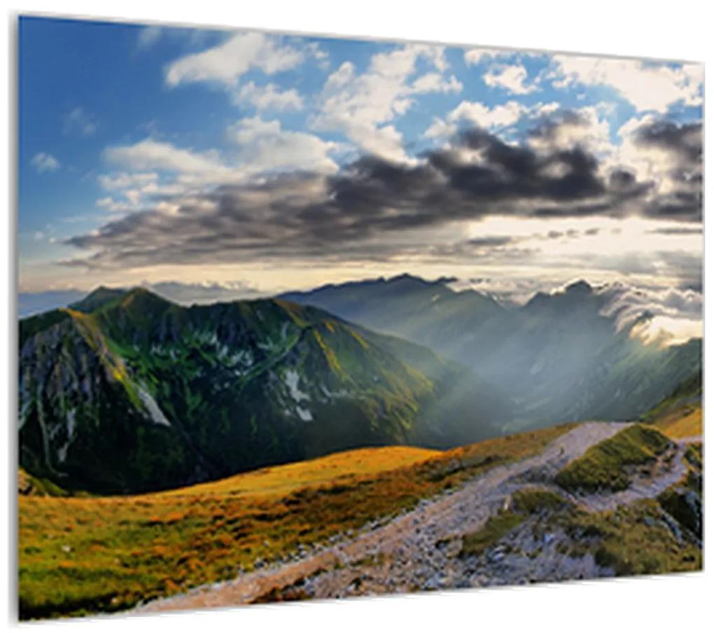 Obraz horskej skalnatej krajiny (70x50 cm)